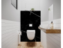 Panneau de WC : Marbre noir