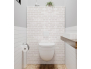 Panneau de WC : Mur briques blanches 2