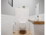 Panneau de WC : Mur briques blanches 2