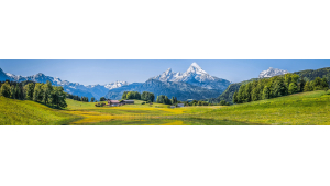 Panneau de bain : Montagnes lointaines
