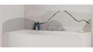 Panneau de bain : Collines Abstraites 5
