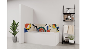 Panneau de bain : Courbes Inspiration Delaunay 1