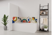 Panneau de bain : Courbes Inspiration Delaunay 1