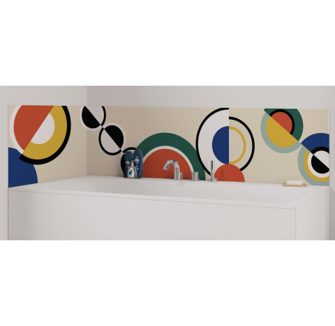 Panneau de bain : Courbes Inspiration Delaunay 1