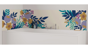 Panneau de bain : Dessin et Fleurs