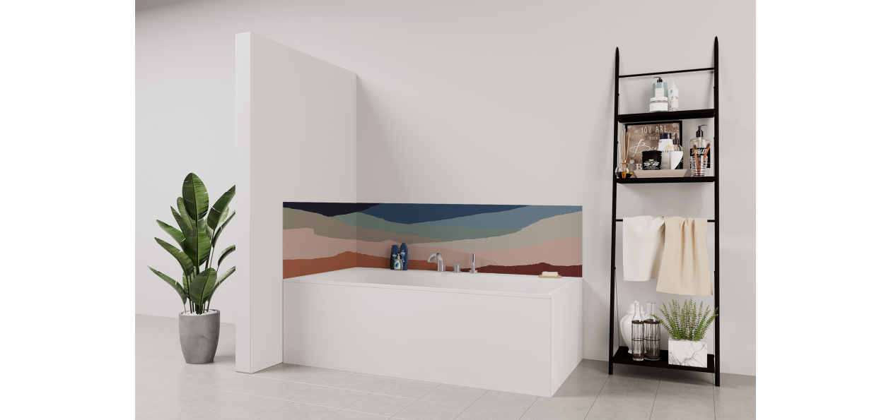 Panneau de bain : Collines Abstraites 3