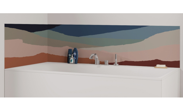 Panneau de bain : Collines Abstraites 3