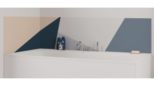 Panneau de bain : Diagonales et Couleurs 3