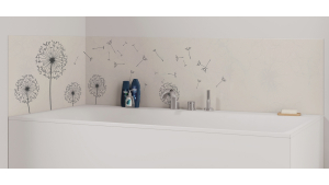 Panneau de bain : Fleurs et Pissenlits