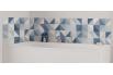 Panneau de bain : Jeux et Triangles Bleus