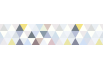 Panneau de bain : Jeux et Triangles Colorés Pales