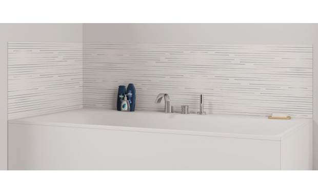 Panneau de bain : Lignes Blanches