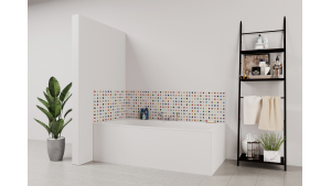 Panneau de bain : Ronds Colorés