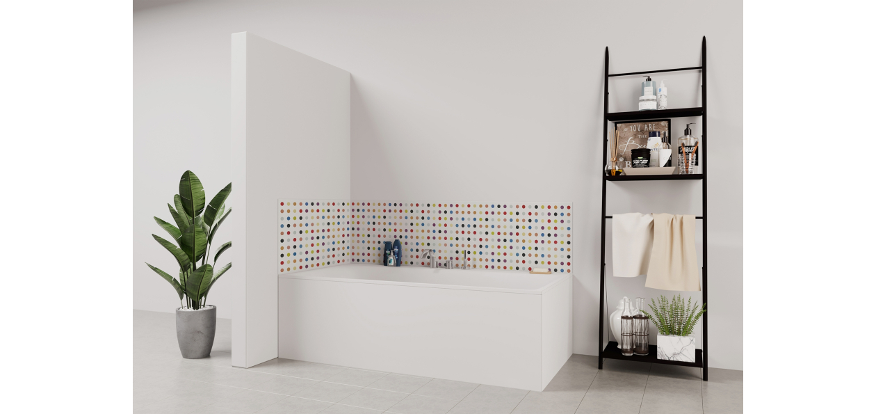 Panneau de bain : Ronds Colorés