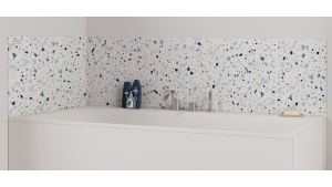 Panneau de bain : Terazzo Bleu