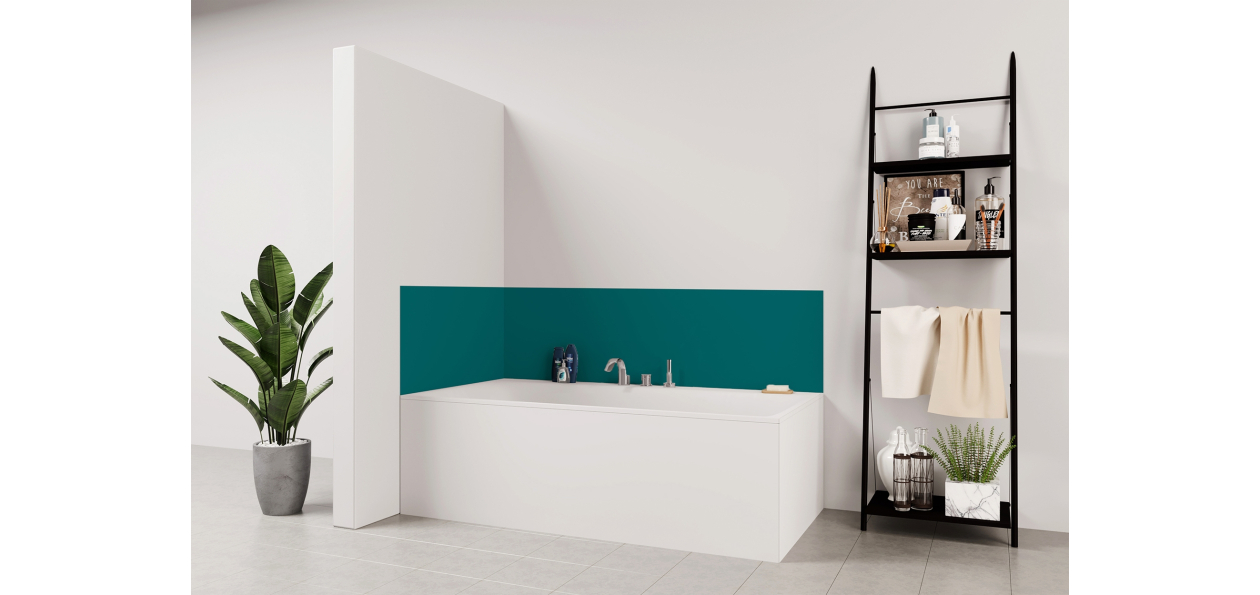 Panneau de bain : Bleu d'eau RAL 5021 