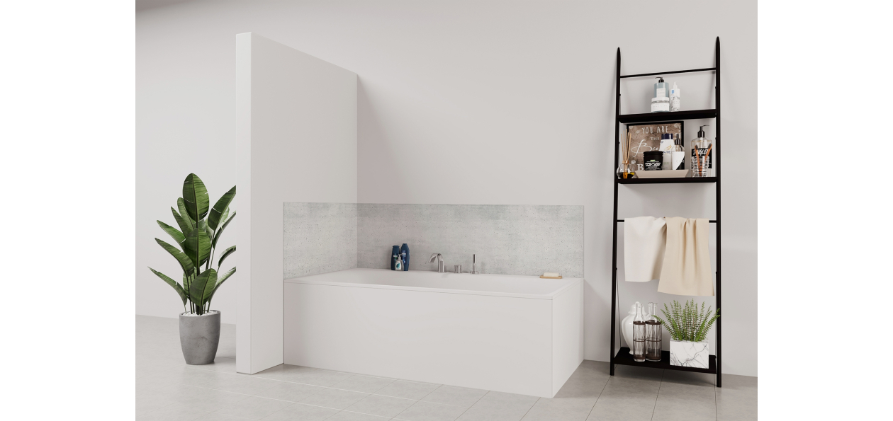 Panneau de bain : Béton Brut