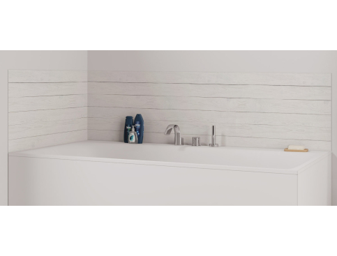 Panneau de bain : Bois Peint en Blanc 3