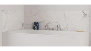 Panneau de bain : Marbre Blanc 1