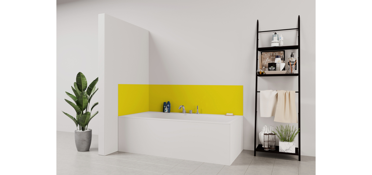 Panneau de bain : Jaune soufre RAL 1016