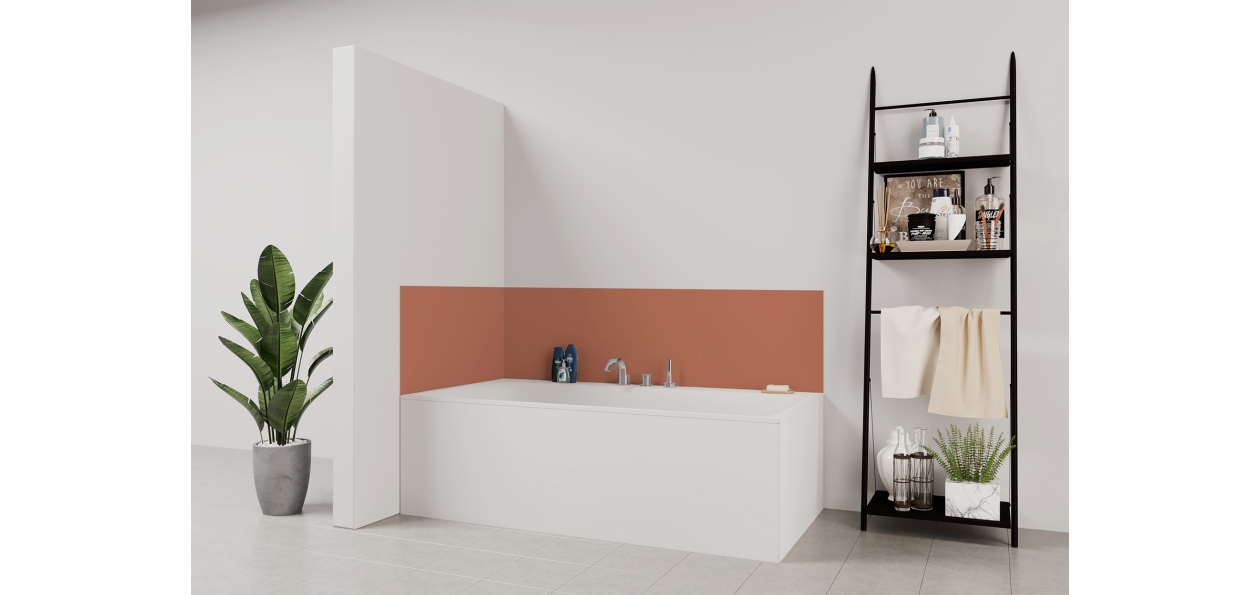 Panneau de bain : Rouge beige RAL 3012