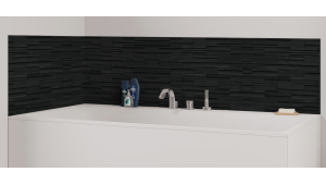 Panneau de bain : Mur Brique Ardoise Noir