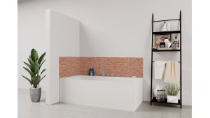 Panneau de bain : Mur Brique Rouge 2