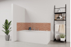 Panneau de bain : Mur Brique Rouge 2