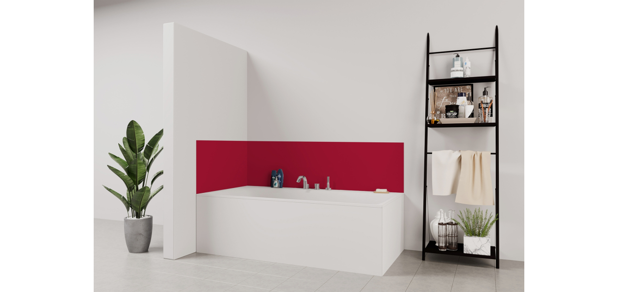 Panneau de bain : Rouge oriental RAL 3031
