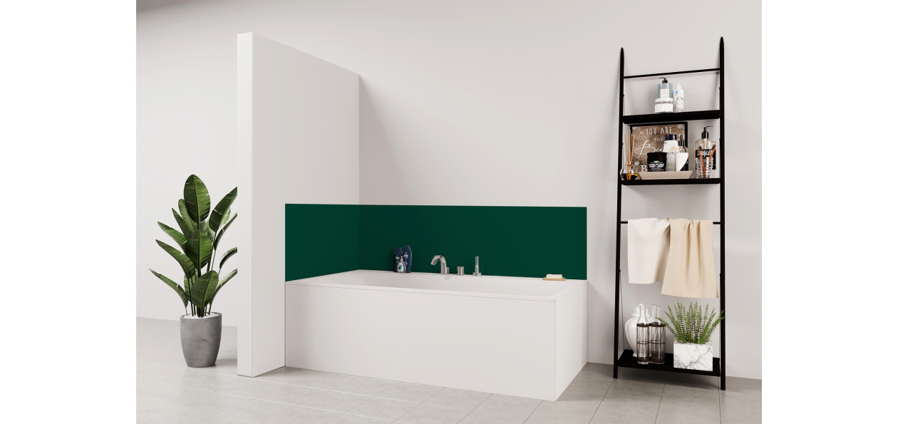 Panneau de bain : Vert mousse RAL 6005
