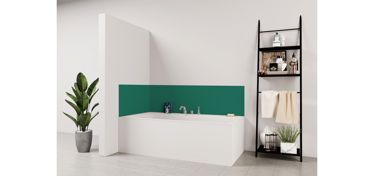 Panneau de bain : Vert Platine RAL 6000