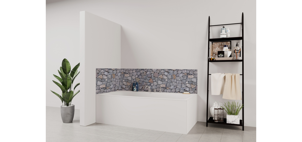 Panneau de bain : Mur Pierre 3
