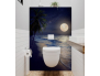 Panneau de WC : Plage et lune