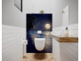 Panneau de WC : Plage et lune