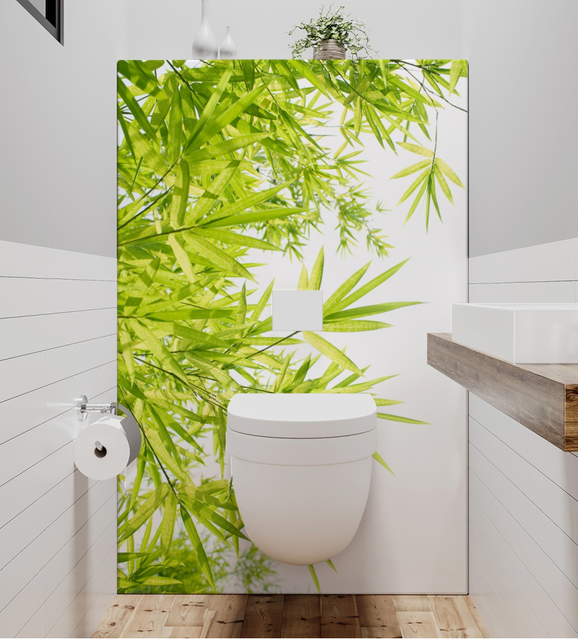 Panneau de WC : Vegetal verdoyant