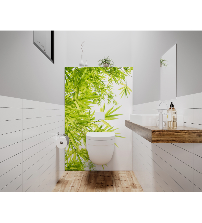 Panneau de WC : Vegetal verdoyant