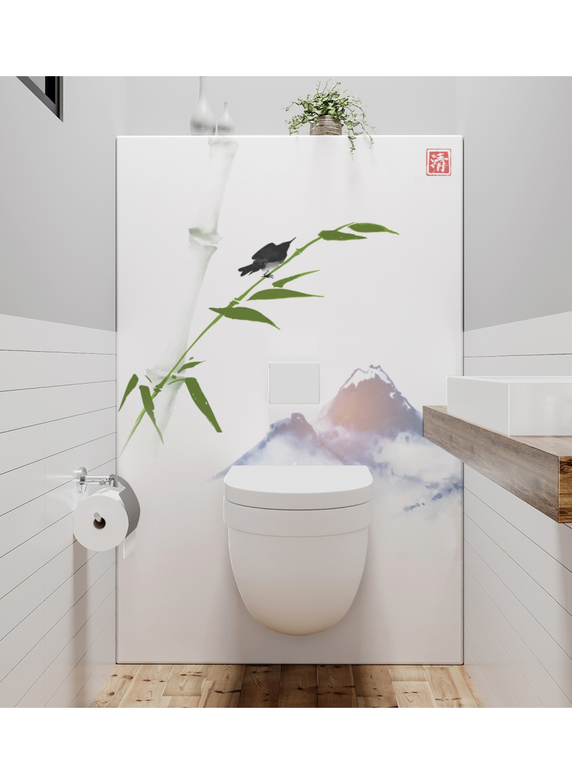Panneau de WC : Estampe japonaise 1