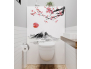 Panneau de WC : Estampe japonaise cerisier