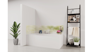 Panneau de bain : Lotus et galets