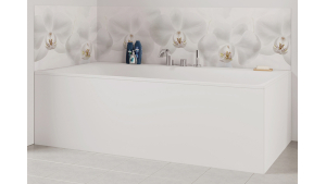 Panneau de bain : Orchidées Blanches
