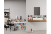 Panneau de bain : Carreaux ciment pop art