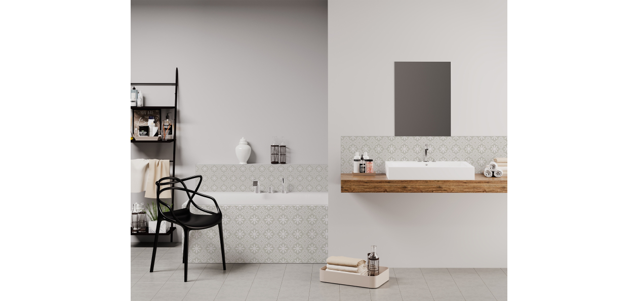 Panneau de bain : Carrelage classique 2