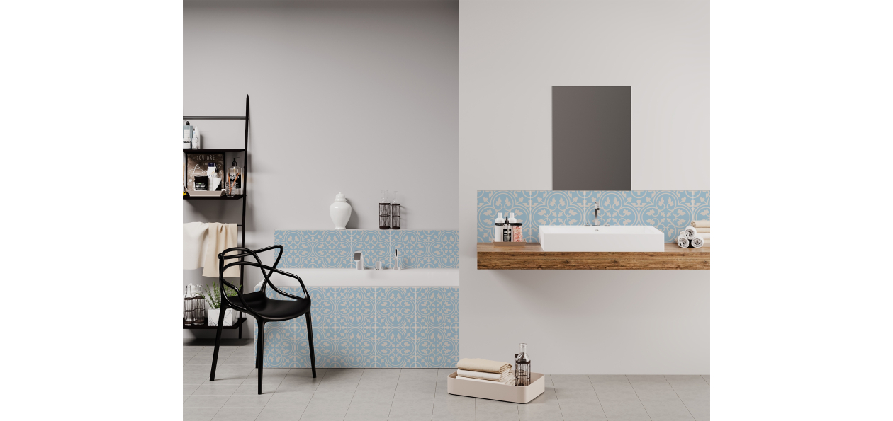 Panneau de bain : Carrelage classique 3