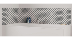 Panneau de bain : Rosace Grise 2