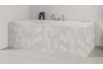 Tablier de bain : Carrelage hexagone gris léger
