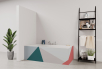 Tablier de bain : Diagonales et couleurs 2