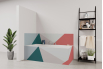 Tablier de bain : Diagonales et couleurs 2