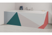 Tablier de bain : Diagonales et couleurs 2