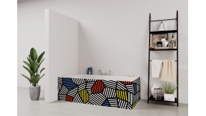 Tablier de bain : Géométrie et couleurs