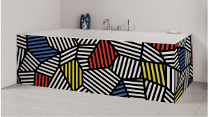 Tablier de bain : Géométrie et couleurs